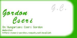 gordon cseri business card